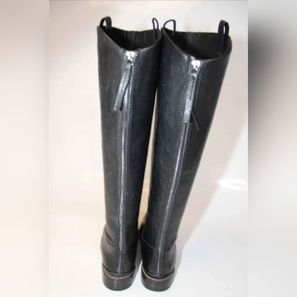 NEW Franco Sarto Designer Womens Meyer Tall Black Leather Riding Boots Size 7.5 - Picture 5 of 7